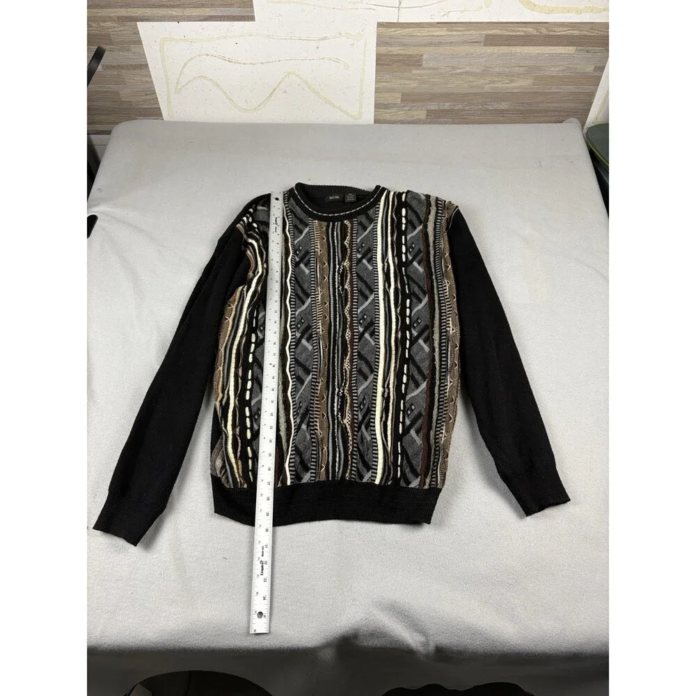 Vintage GACHU Coogi Style 3D Knit Sweater Size 2XL Cosby Biggie Dadcore